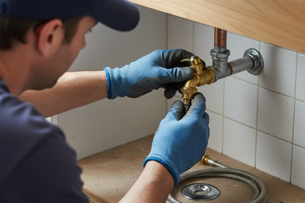 Shutoff valve and fitting work during Emergency Plumbing in Issue